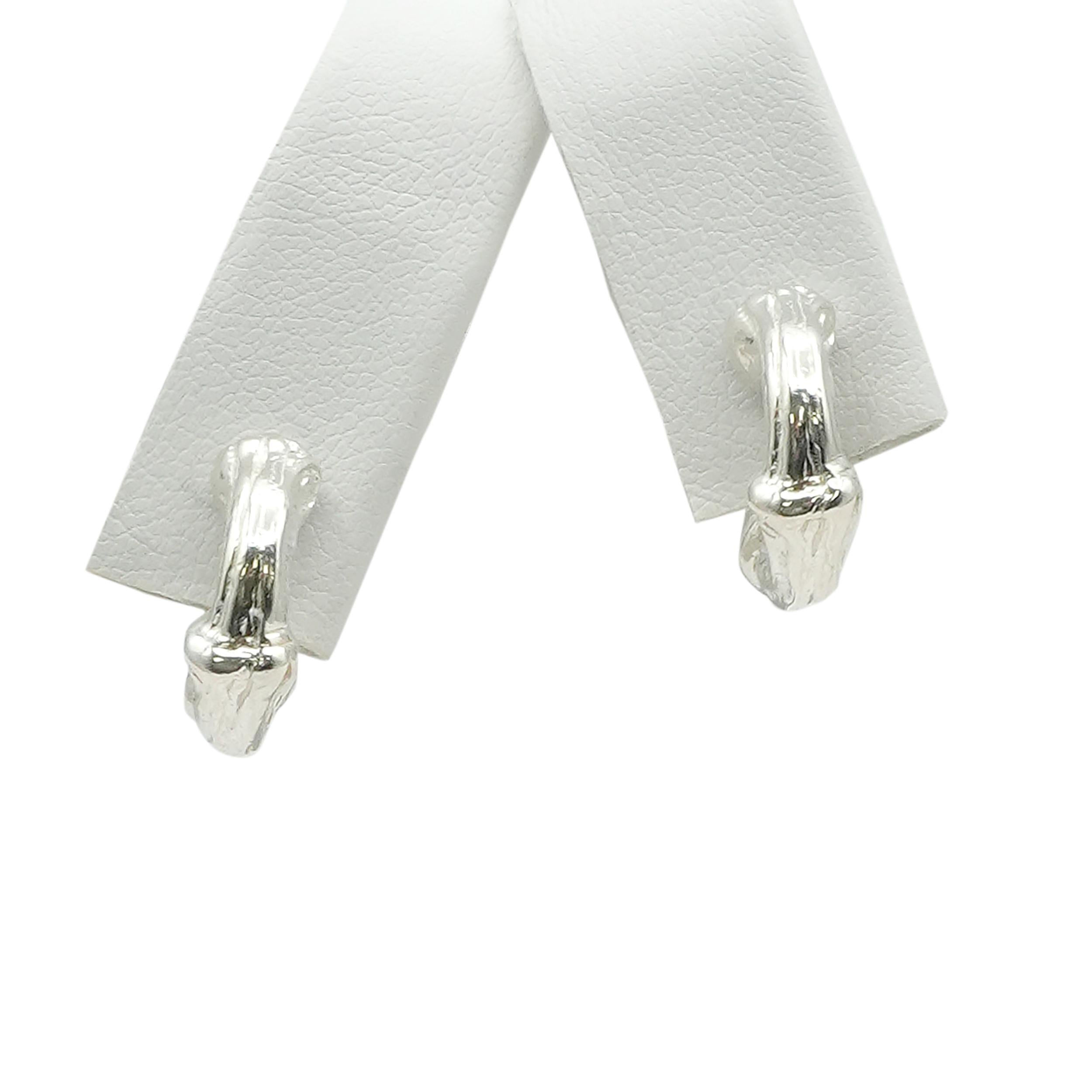 Tiffany & Co. 1996 Sterling Silver Bamboo Bracelet and Earrings Set
