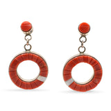 Causandra Dukepoo Silver Reversible Turquoise Coral Necklace & Earrings Set