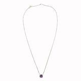 David Yurman Sterling Silver Amethyst and Pave Diamond Necklace & Earring Set