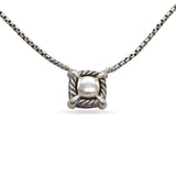 David Yurman Sterling Silver Amethyst and Pave Diamond Necklace & Earring Set