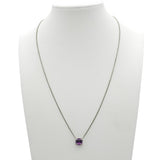 David Yurman Sterling Silver Amethyst and Pave Diamond Necklace & Earring Set