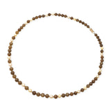 Vintage Ming’s Jade and Pearl 14K Gold Beaded Necklace