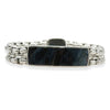 David Yurman Sterling Silver & Pietersite ID Double Box Chain Bracelet