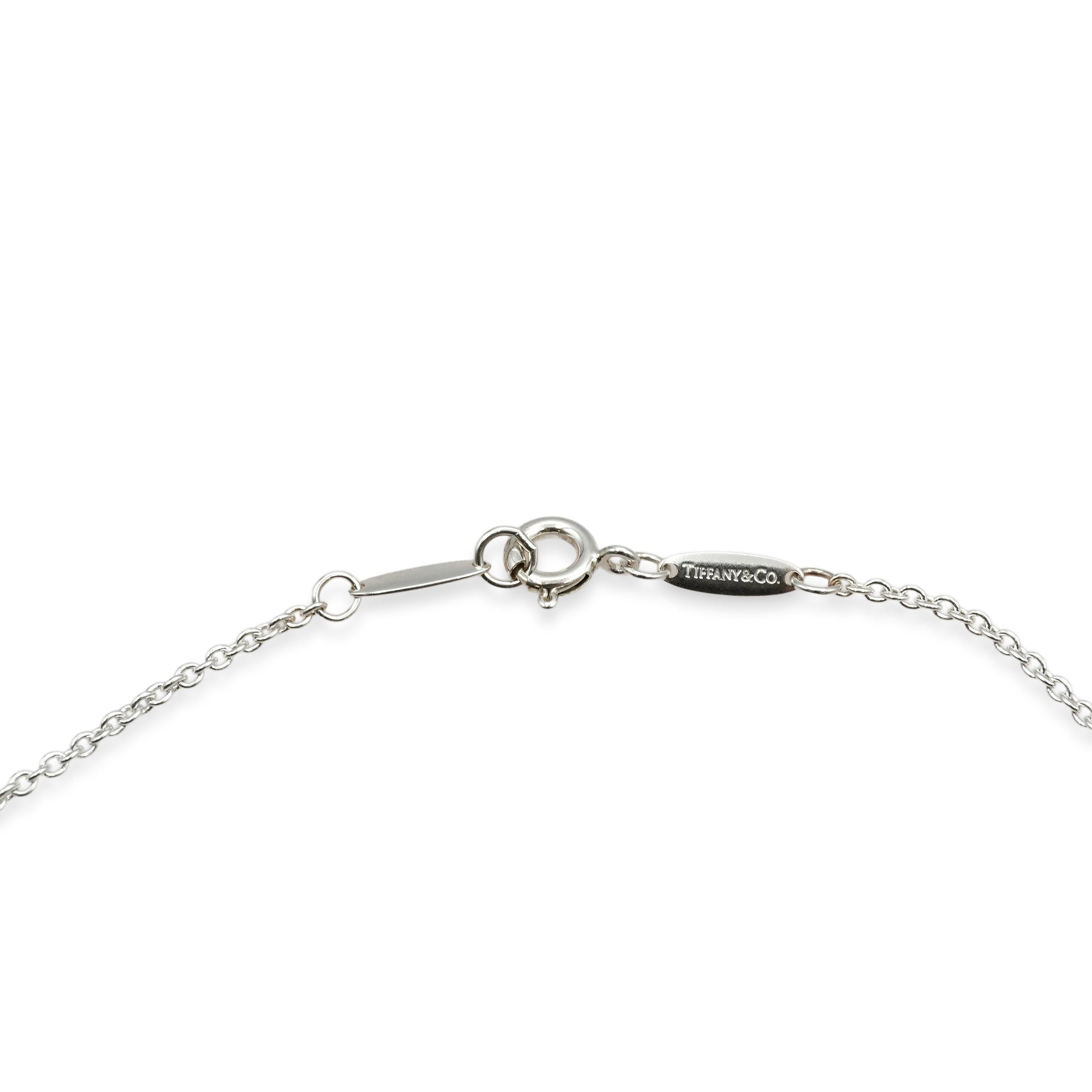 Tiffany & Co. Elsa Peretti Sterling Silver Pearl Mesh Drop Necklace
