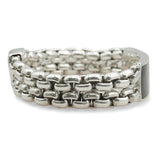 David Yurman Sterling Silver & Pietersite ID Double Box Chain Bracelet