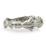 Lagos Caviar Sterling Silver and 18k Yellow Gold Cuff Bracelet
