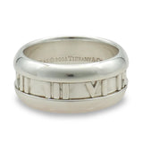 Tiffany & Co. Atlas 2003 Sterling Silver Roman Numeral Band Ring