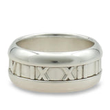 Tiffany & Co. Atlas 2003 Sterling Silver Roman Numeral Band Ring