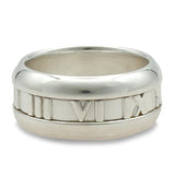 Tiffany & Co. Atlas 2003 Sterling Silver Roman Numeral Band Ring