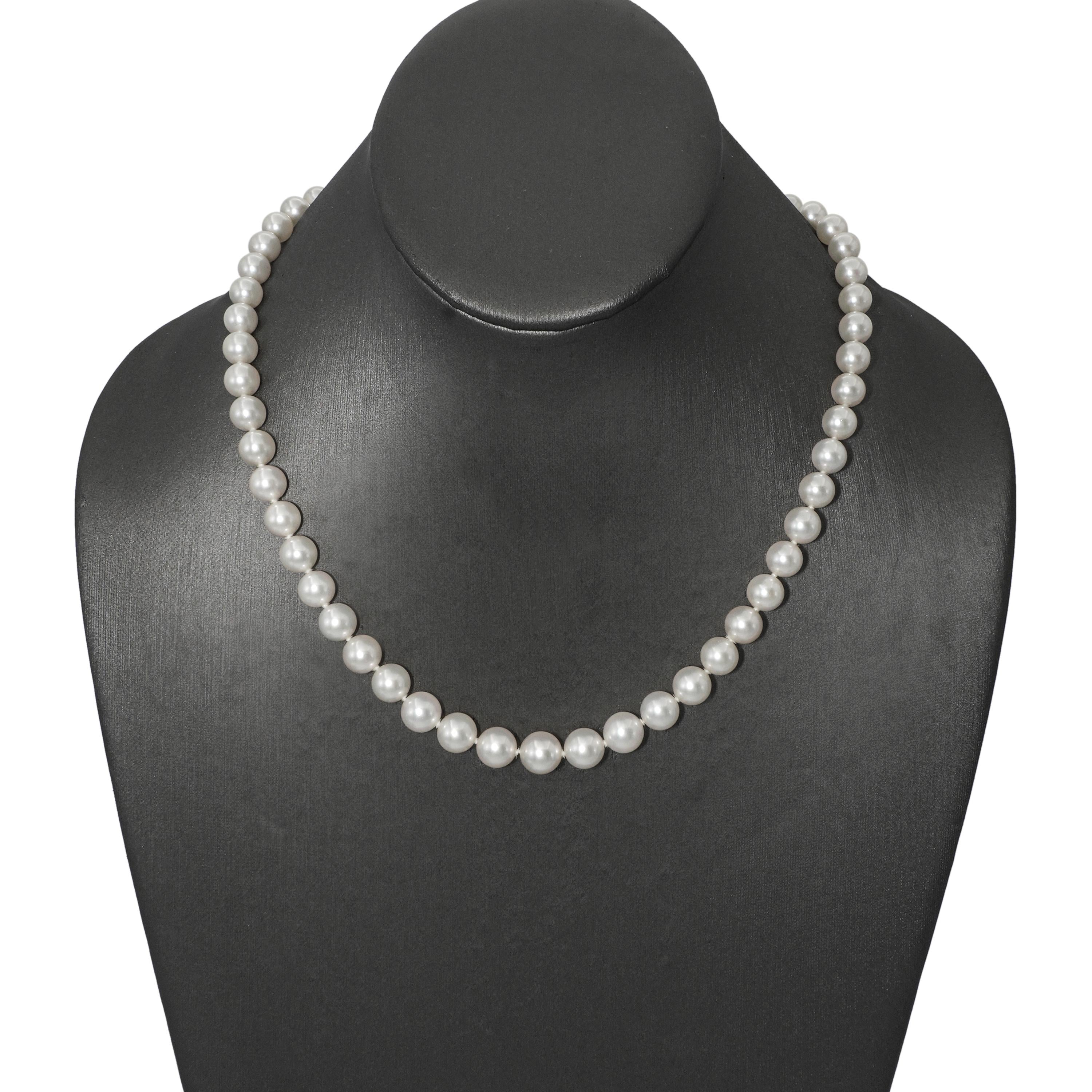 Mikimoto 18K White Gold Akoya Pearl Necklace