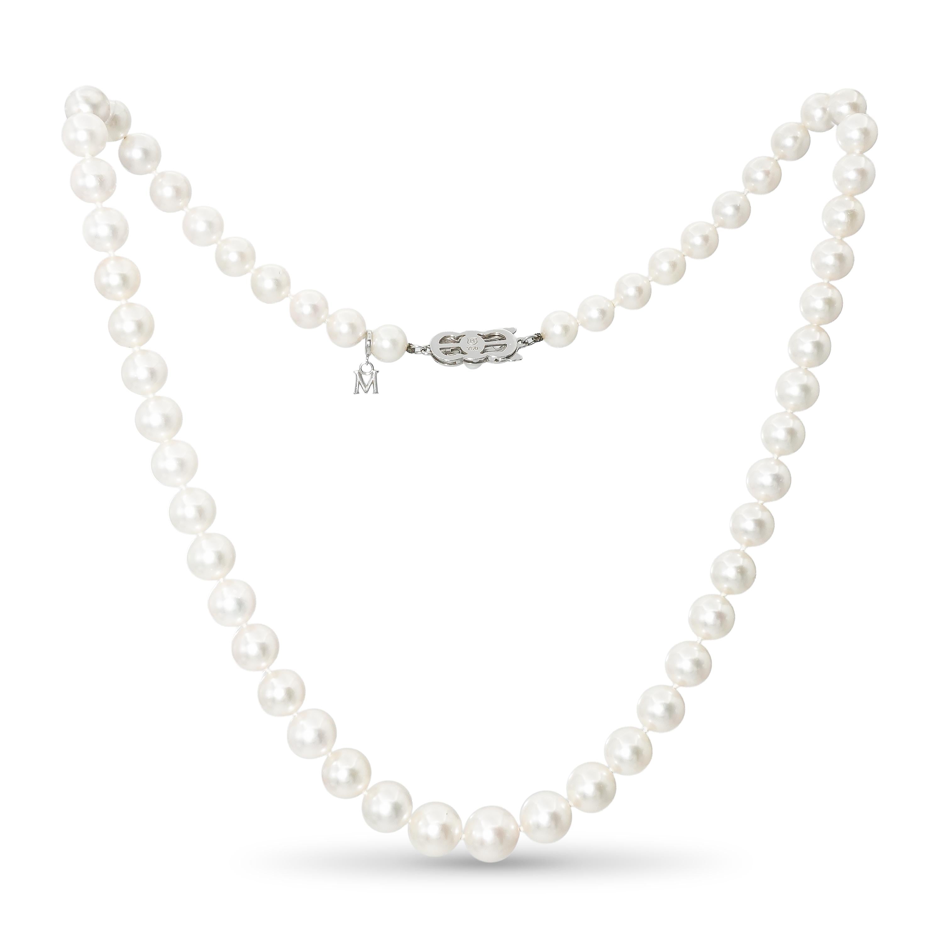 Mikimoto 18K White Gold Akoya Pearl Necklace