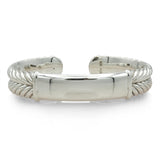 David Yurman Sterling Silver Double Cable Hinged Cuff Bracelet