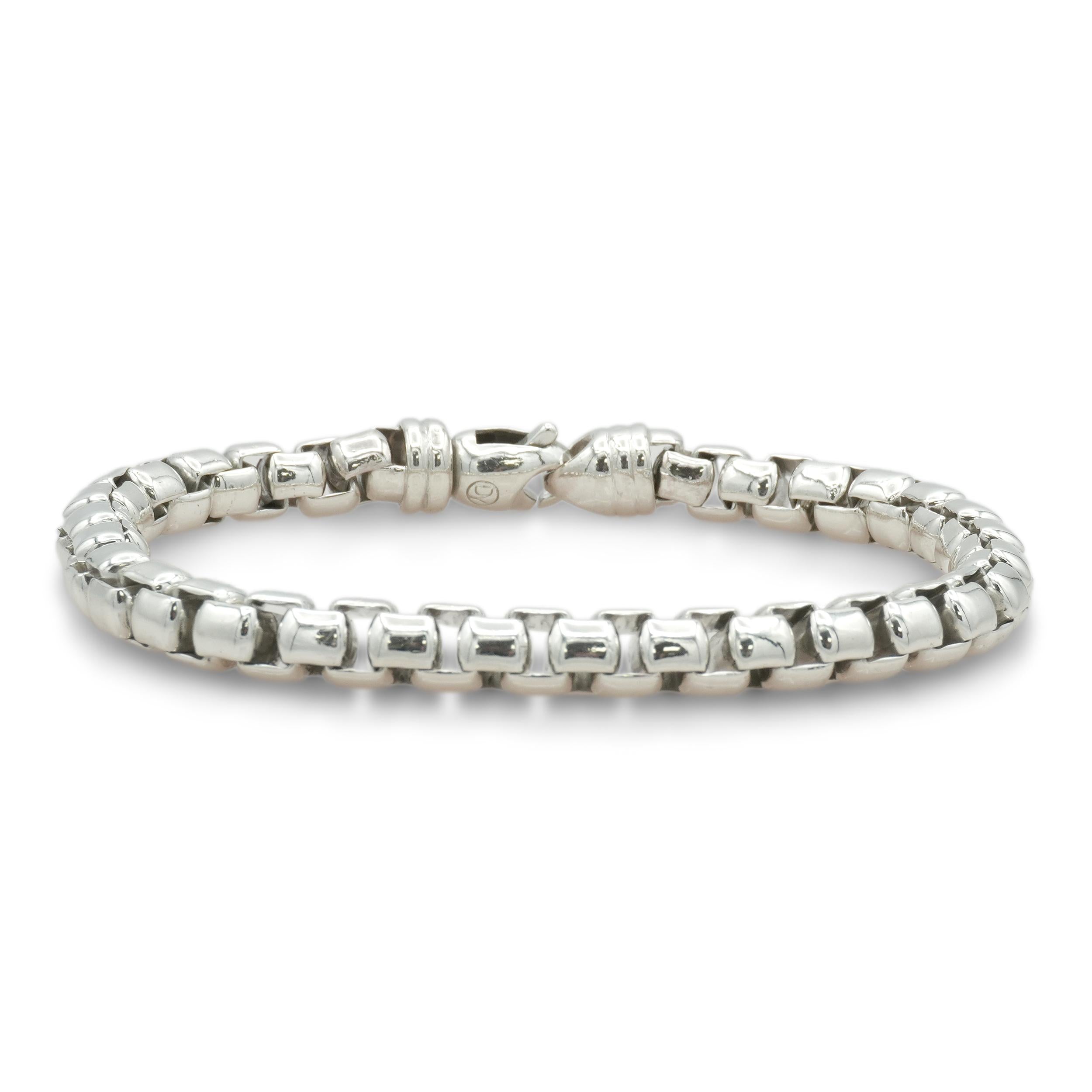 David Yurman Sterling Silver 9" Box Chain Bracelet