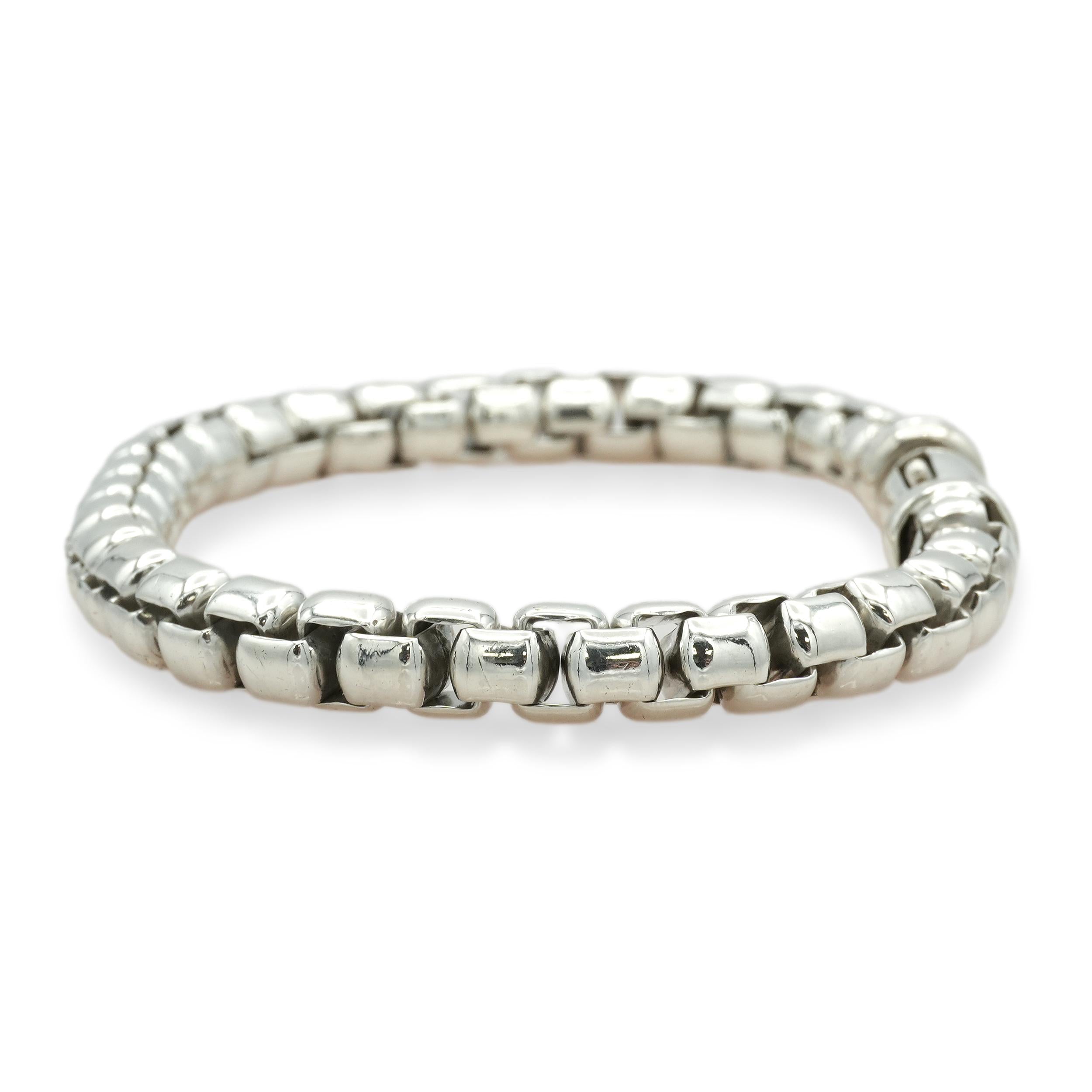 David Yurman Sterling Silver 9" Box Chain Bracelet