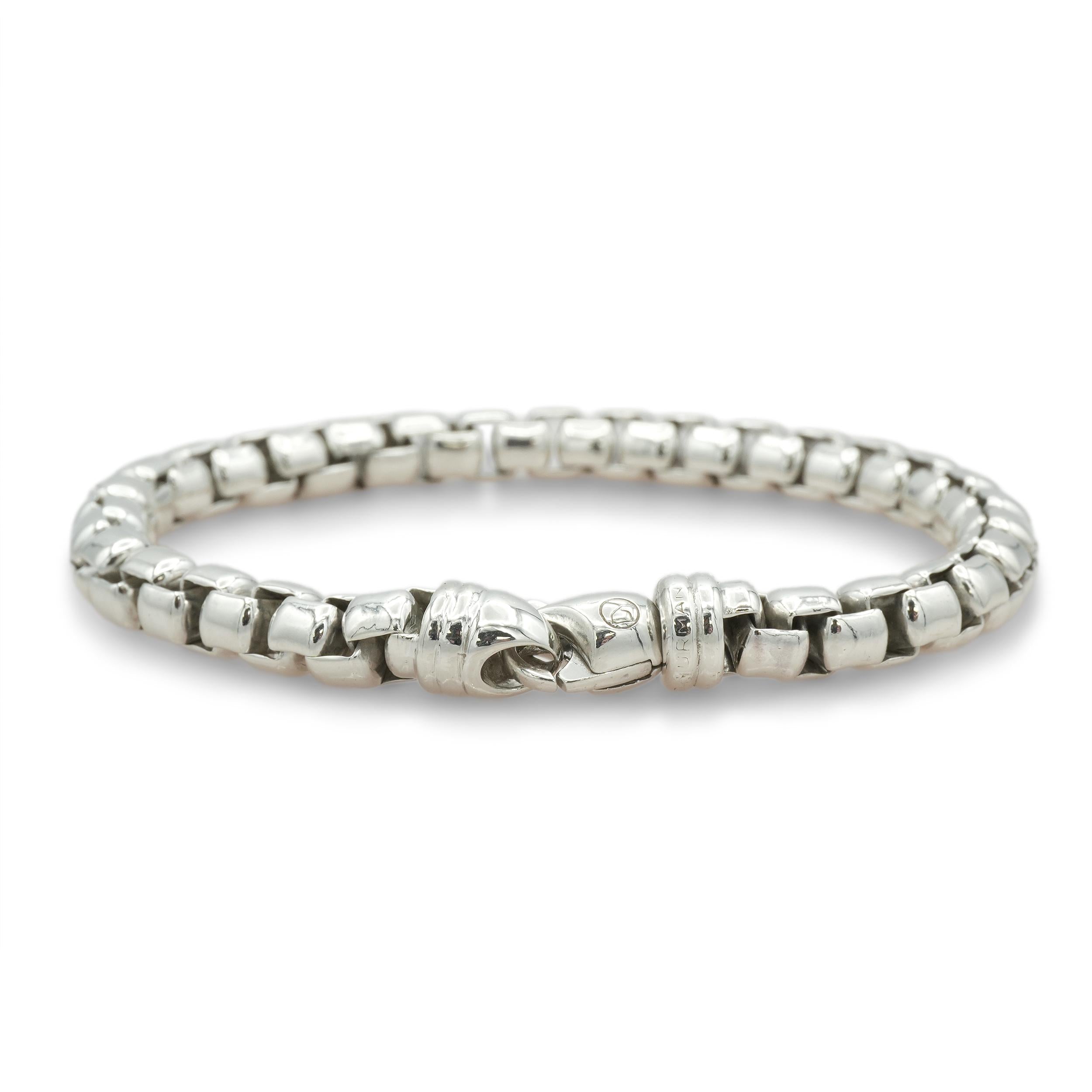 David Yurman Sterling Silver 9" Box Chain Bracelet