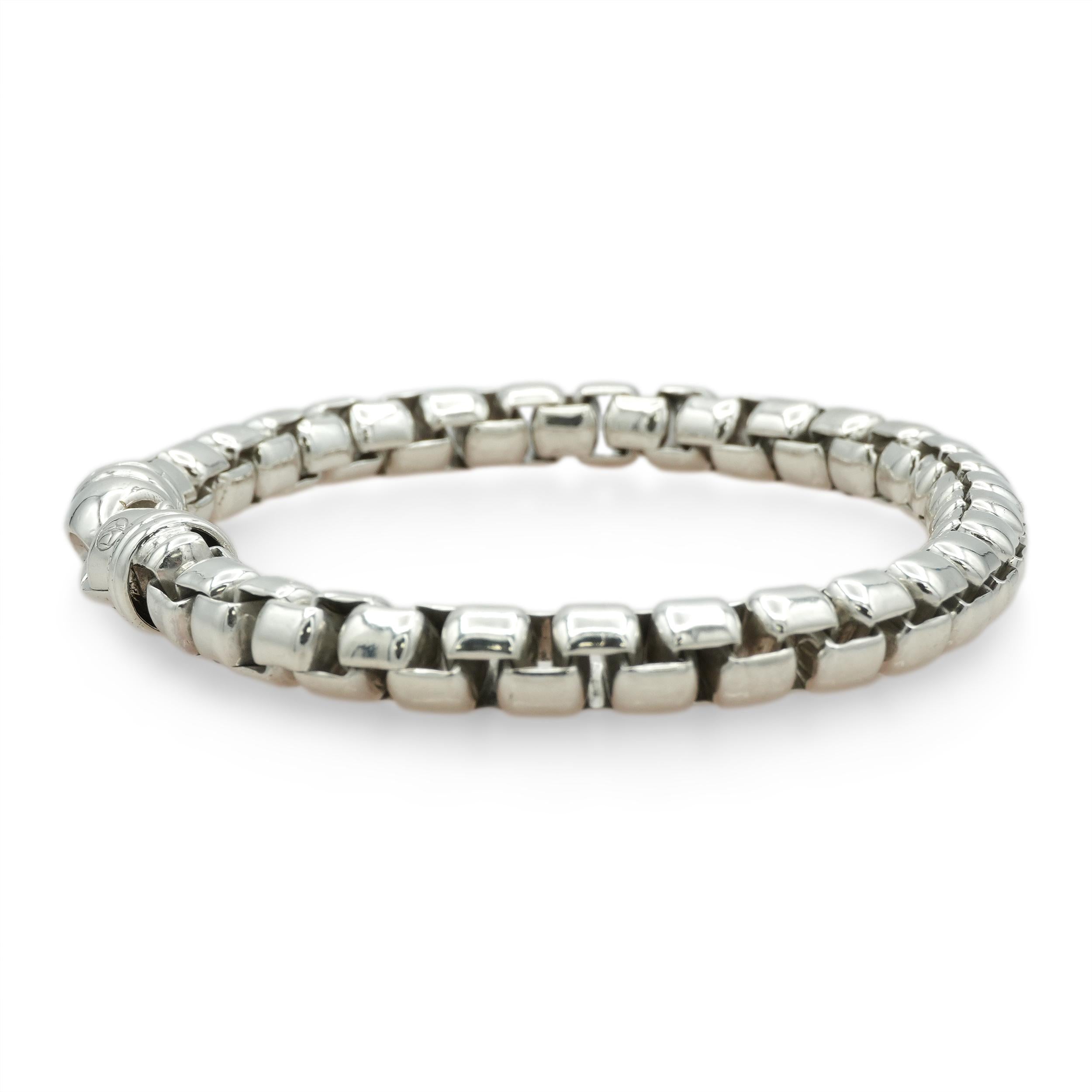 David Yurman Sterling Silver 9" Box Chain Bracelet