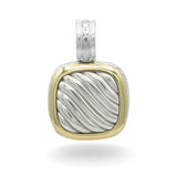 David Yurman Sterling Silver 18K Yellow Gold Cable Enhancer Pendant