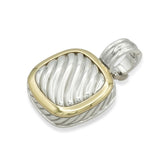 David Yurman Sterling Silver 18K Yellow Gold Cable Enhancer Pendant