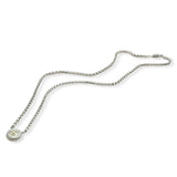 David Yurman Sterling Silver & 14k Yellow Gold Box Chain with Cookie Pendant