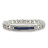 David Yurman Sterling Silver & Lapis Lazuli Curb Link Bracelet
