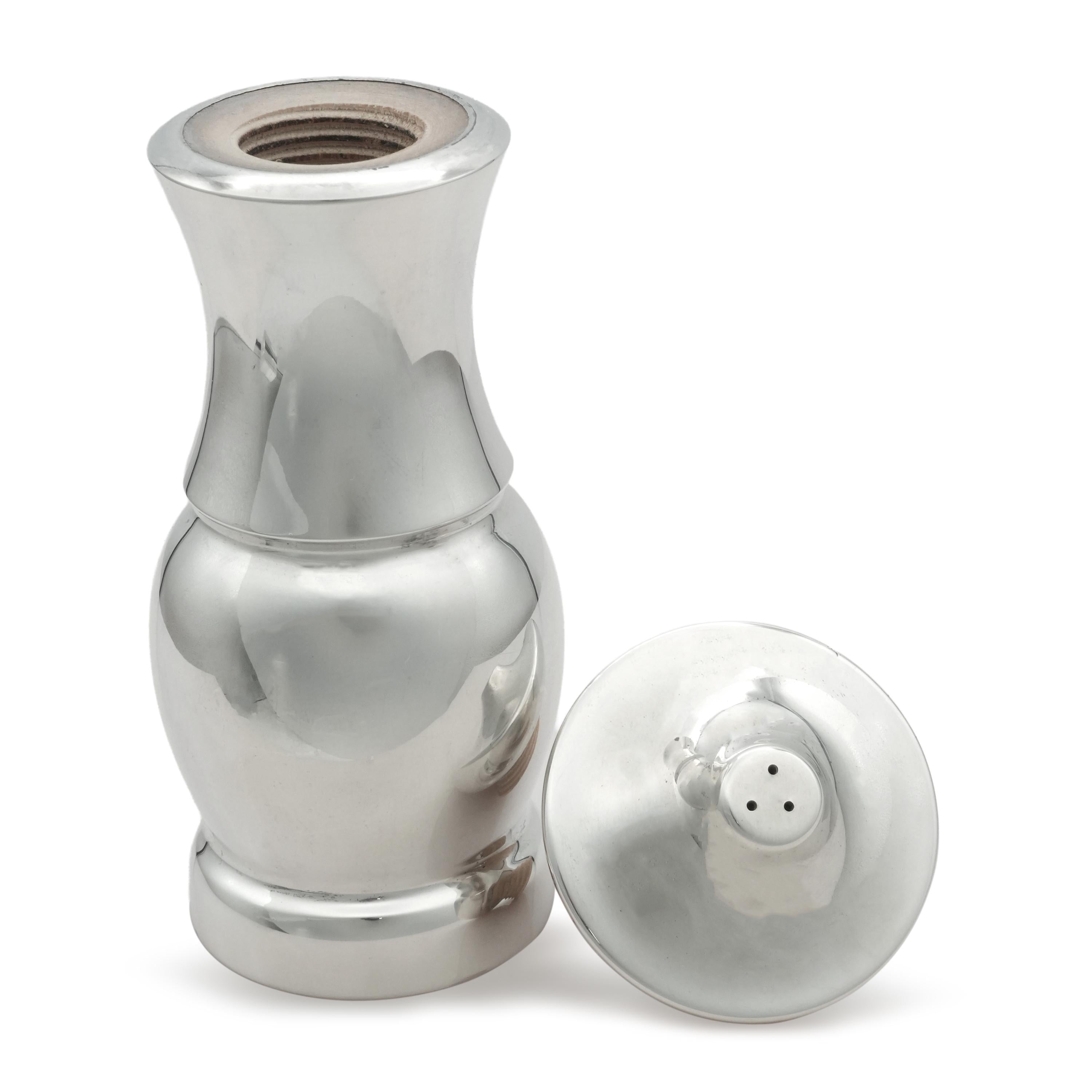 Tiffany & Co. Sterling Silver Borel Salt Shaker & Pepper Grinder Set