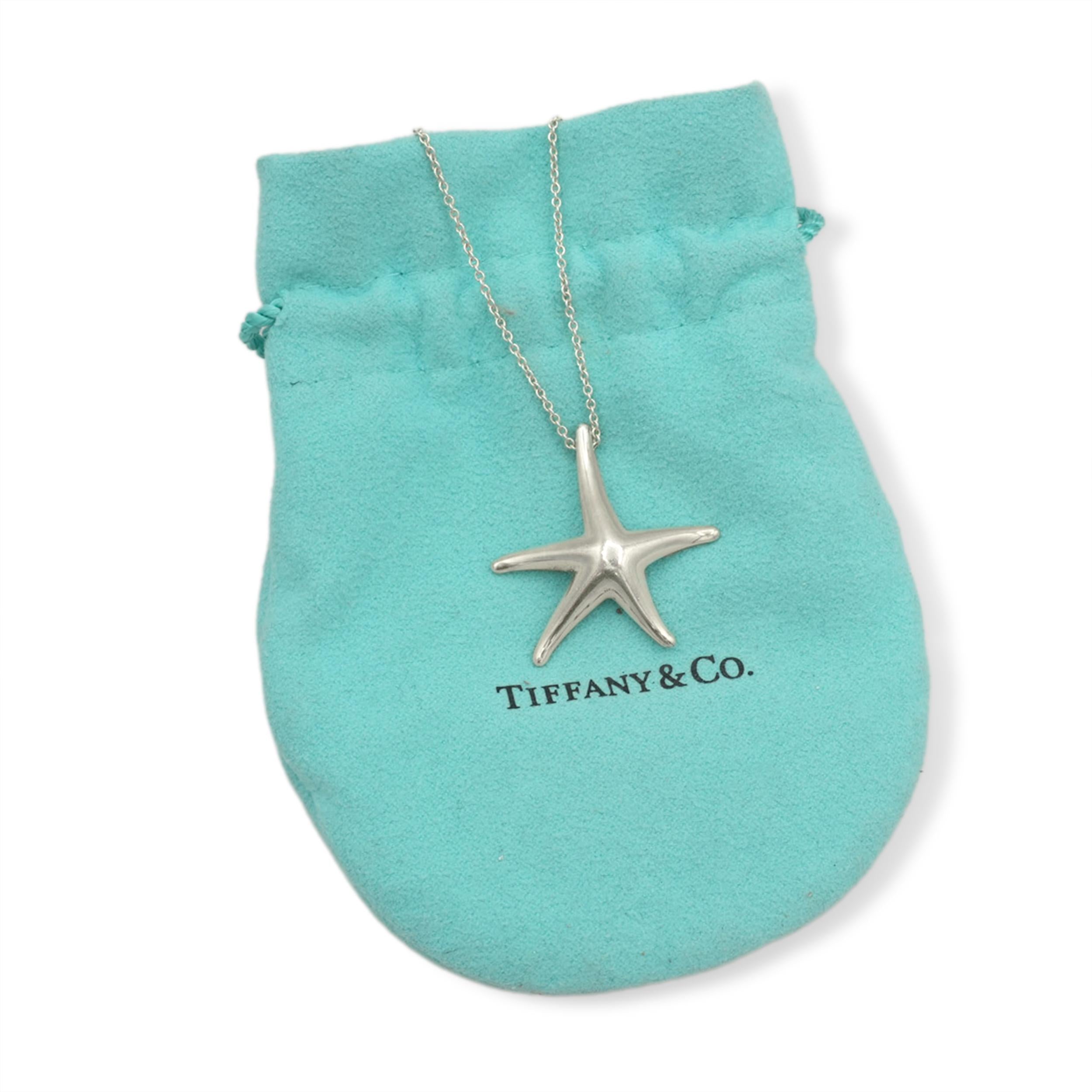 Tiffany & Co. Elsa Peretti Sterling Silver Starfish Necklace