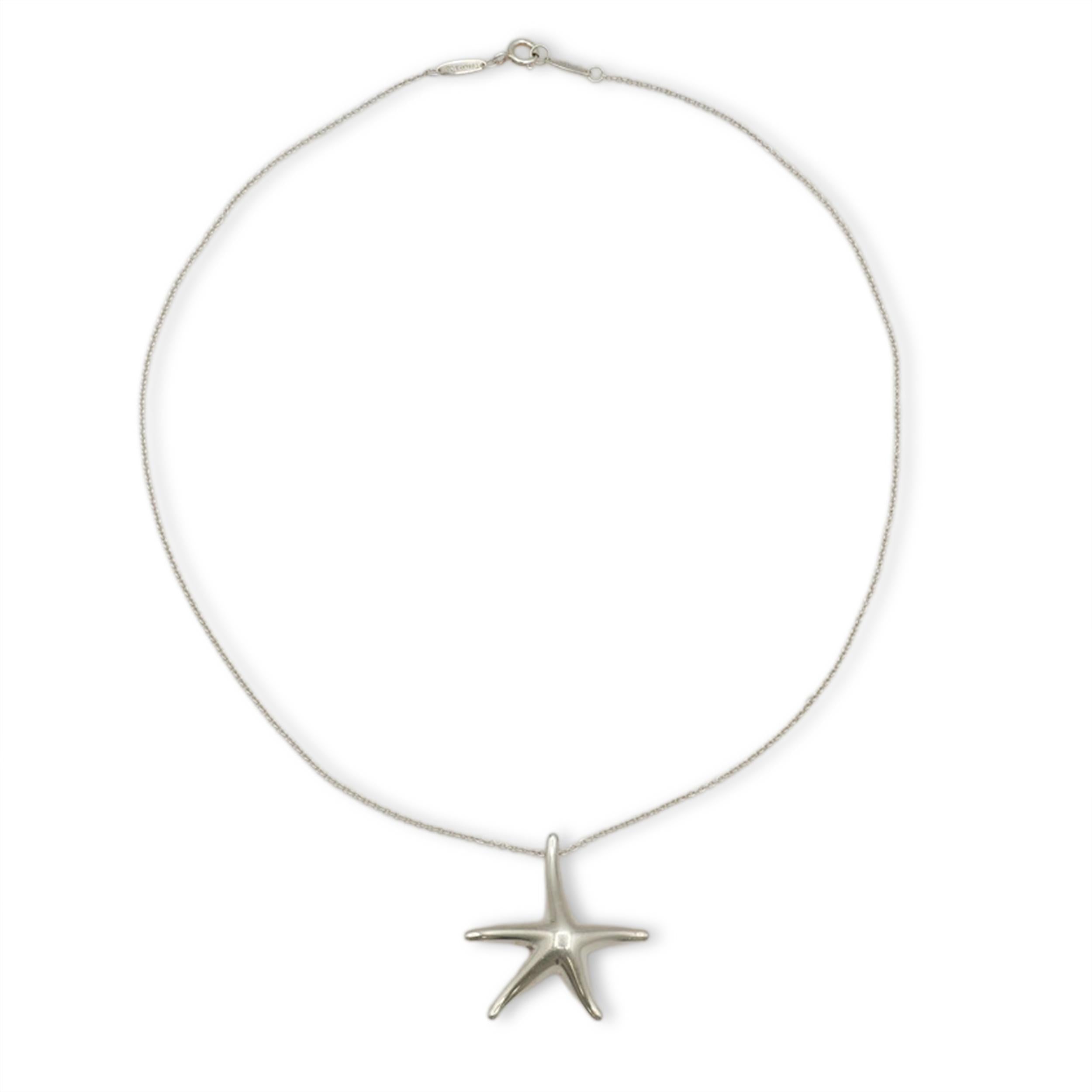 Tiffany & Co. Elsa Peretti Sterling Silver Starfish Necklace