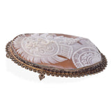 Antique Sterling Silver Achilles Signed Cameo Brooch Pendant