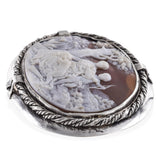 Antique Silver "Venus with Cupid and Other Sons" Cameo Brooch