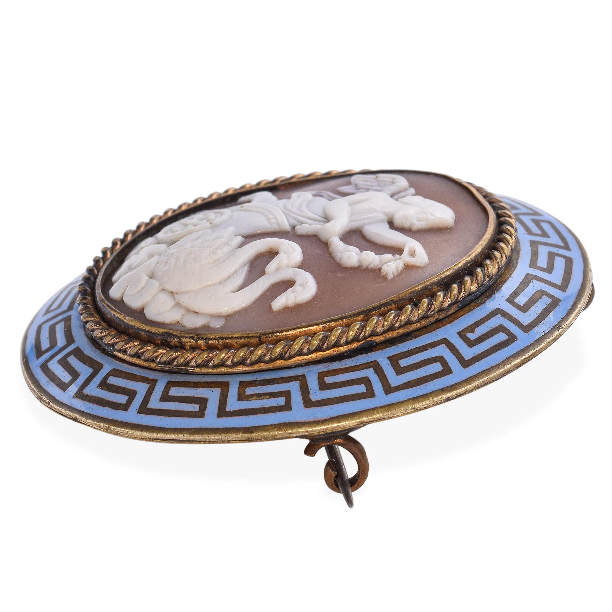 Antique "Eros with Swans" Brooch