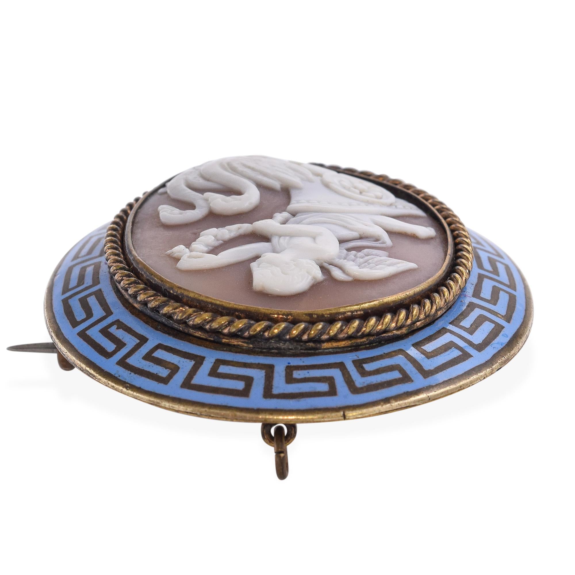 Antique "Eros with Swans" Brooch