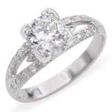 Vintage Platinum 1.01ct Brilliant Cut Diamond Engagement Ring