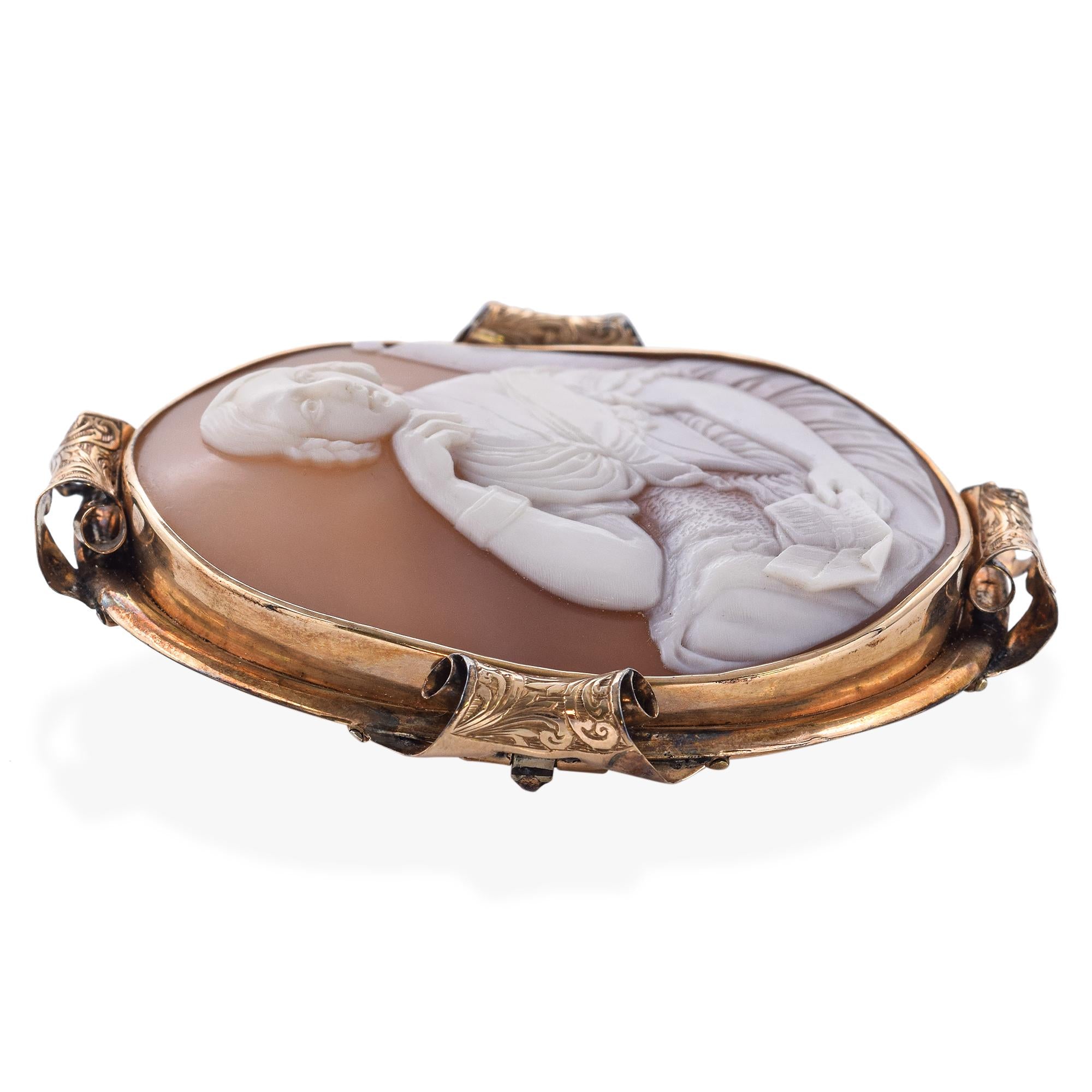 Antique "Young Queen Victoria" Cameo Brooch