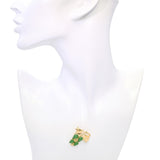 Vintage 18k Yellow Gold 4.62tcw Jadeite Jade Grape Vine Brooch