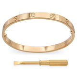 Cartier 18K Yellow Gold Love Bracelet Size 18