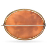 Antique Sterling Silver Psyche and Eros Cameo Brooch