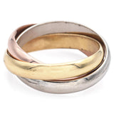 Les Must de Cartier Trinity 18k Tri-Color Gold Band Ring