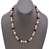 Vintage 14k Yellow Gold Jade Bead Strand Necklace