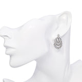 Vintage 14k White Gold 1.08tcw Diamond Articulated Teardrop Earrings