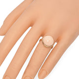 Vintage Yellow and White Gold Angel Skin Coral Earring and Ring Set