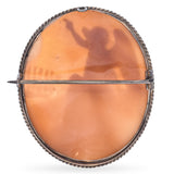 Antique Silver Angel Tells Mary Magdalene "Jesus Has Risen" Cameo Brooch Pendant