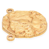 Antique Art Nouveau 15k Yellow Gold Nymph Medallion Pendant
