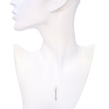 Antique Platinum Old Euro Diamond and Pearl Drop Pendant