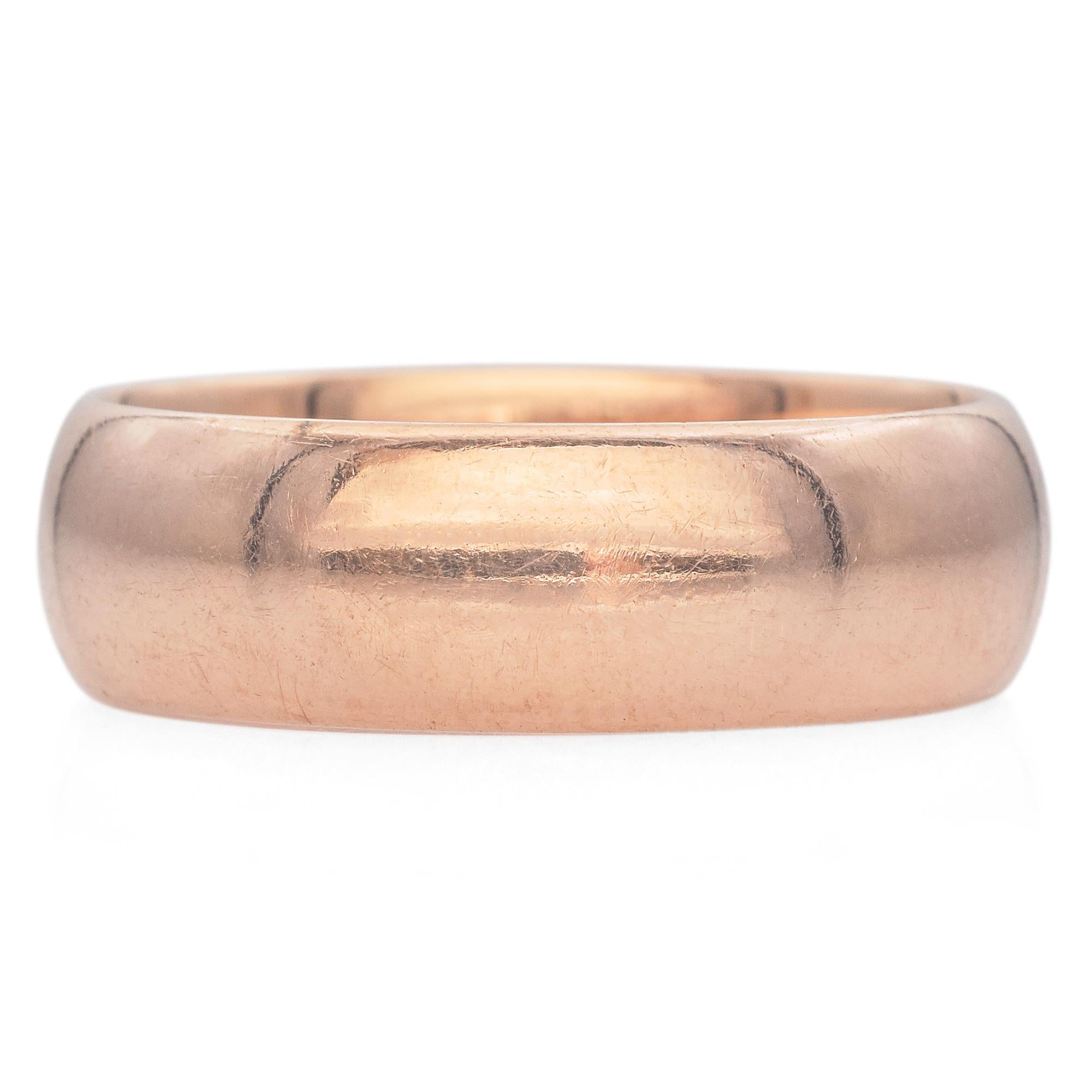 Antique 17K Rose Gold Cigar Band