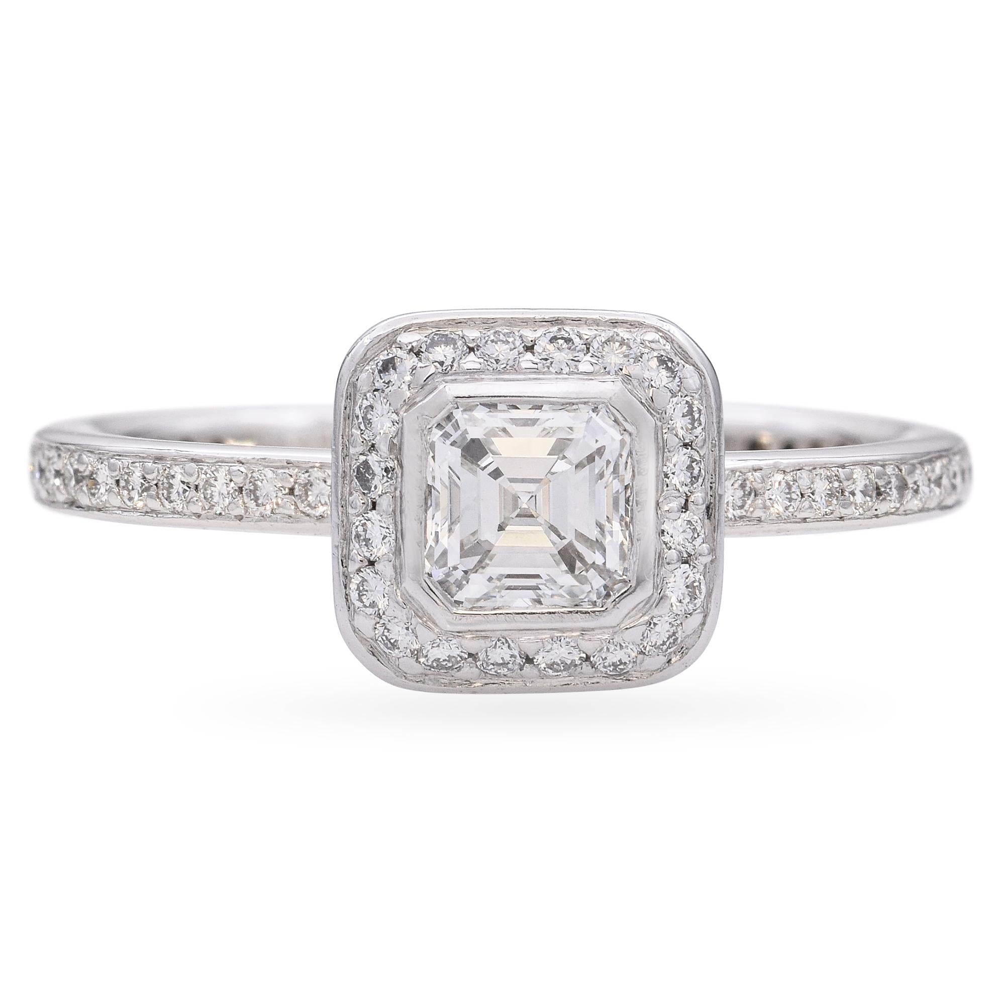 Vintage Platinum Ritani Design 1.00tcw Diamond Ring