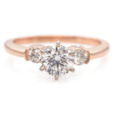 14k Rose Gold 0.91tcw Diamond 3-Stone Engagement Ring