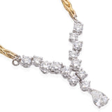 Vintage 18k Yellow Gold Diamond Necklace