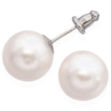 Vintage 14k White Gold Pearl Stud Earrings
