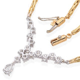 Vintage 18k Yellow Gold Diamond Necklace