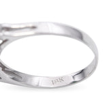 Vintage 18k White Gold Green Jadeite Jade and Diamond Ring